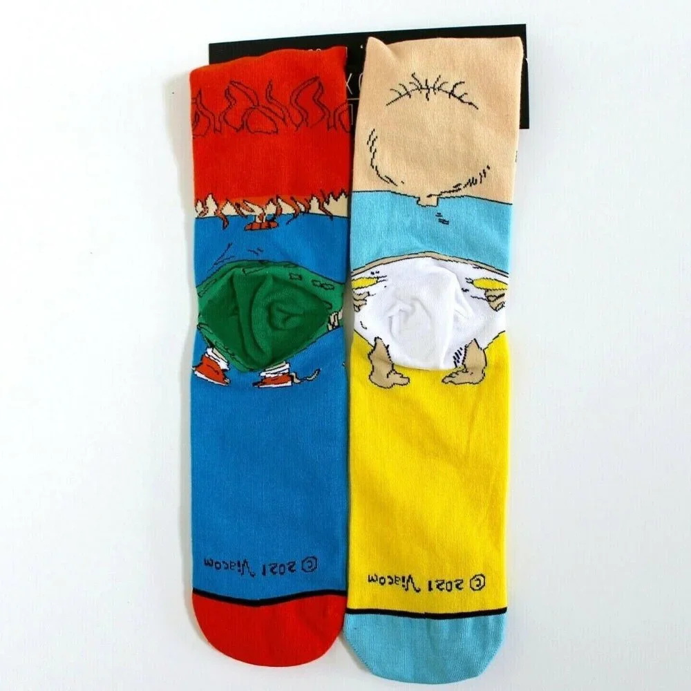 Odd Sox Nickelodeon Rugrats Tommy Chuckie Cartoon Novelty Knits Crew Soc…